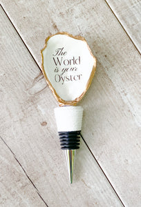 Embellished Oyster Shell Bottle Stopper