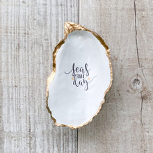 Load image into Gallery viewer, WS Oyster Shell Trinket Dish Seas The Day
