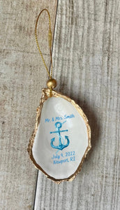 Customized Wedding Oyster Shell Ornament
