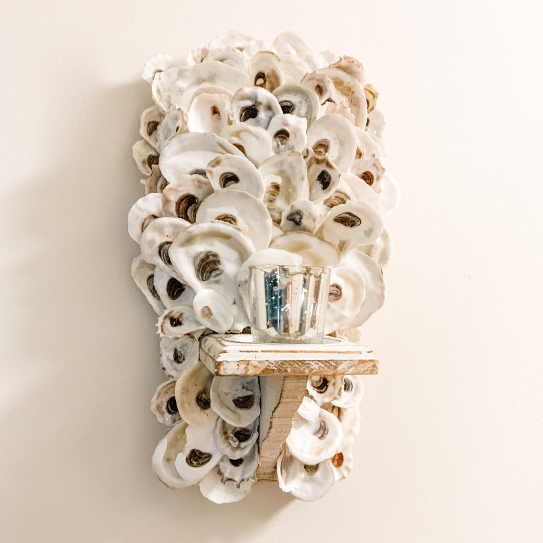 Oyster Shell Candle Wall Sconce
