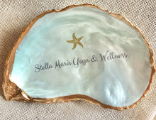 Load image into Gallery viewer, Customized logo oyster shell trinket dish embellished